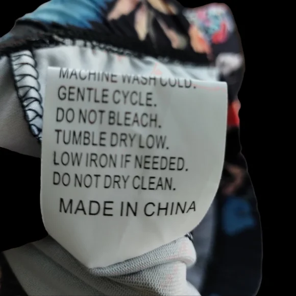 NWOT Palazzo Wide Leg Retro Colorful Floral Drawstring Pants - Picture 6 of 11